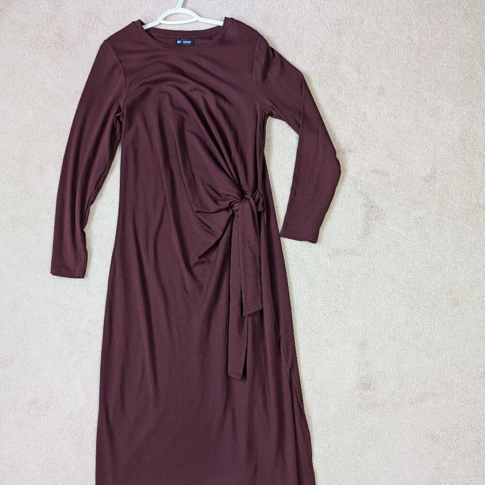 NEW w/tags The Gap Modern Rib Tie-Knot Midi Dress